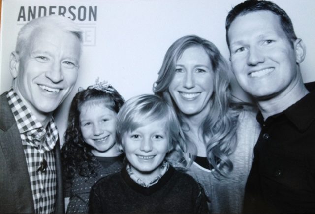 Anderson Cooper with the Harger family