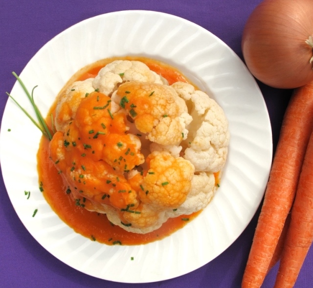 Recipe: Cauliflower with Carrot Sauce