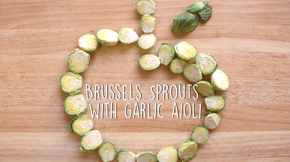 Brussels Sprouts and Garlic Aioli Gerson Institute